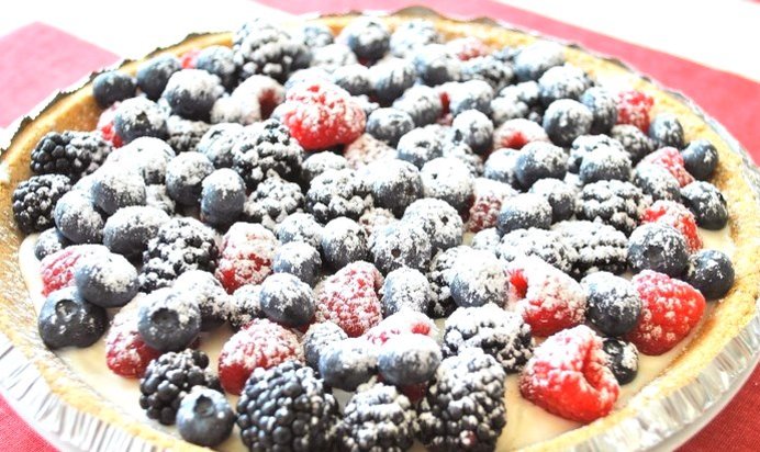 Быстрый пирог с ягодами