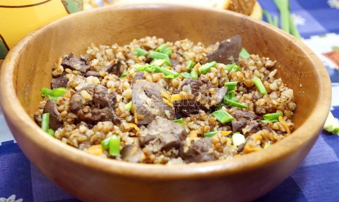 Гречка с печенью