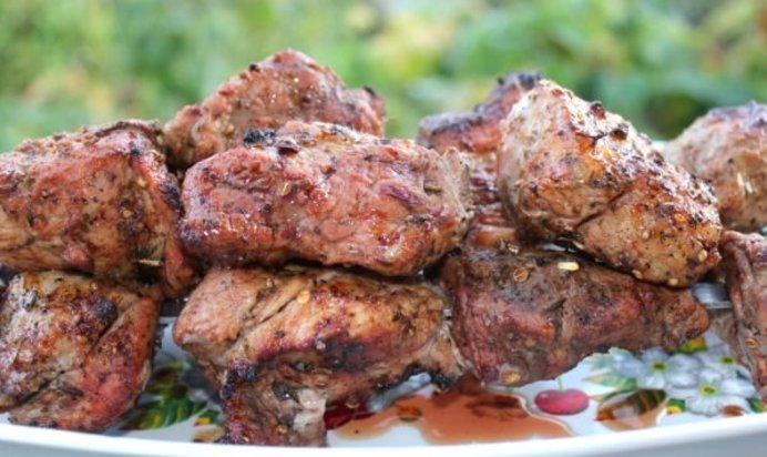 Шашлык из свинины с лимоном