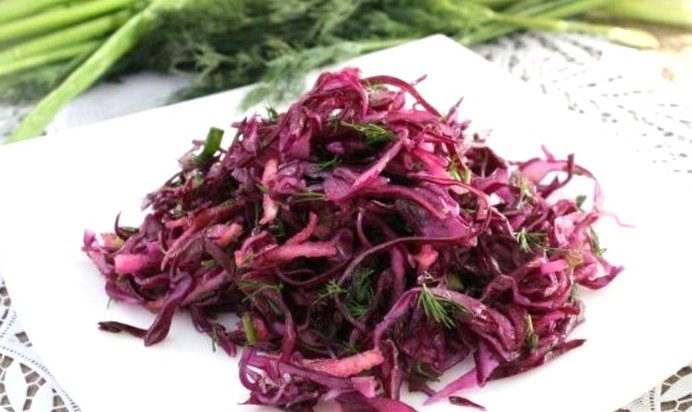 Салат к шашлыку из капусты