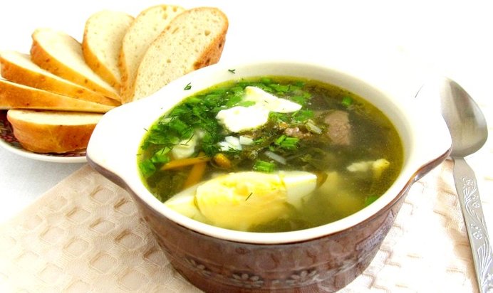 Вкусный борщ со щавелем