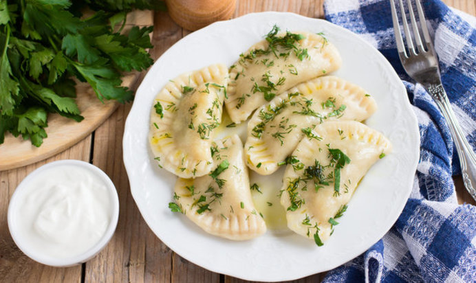 Вареники с картофелем и беконом