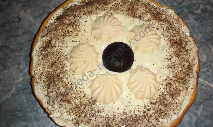 Торт из зефира на песочном корже