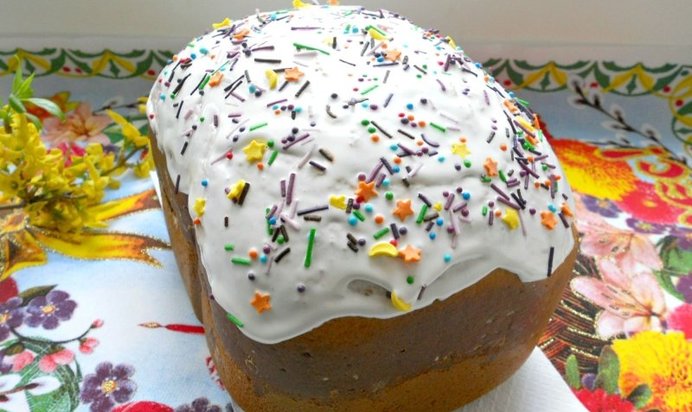 Кекс-кулич на топленом молоке в хлебопечке