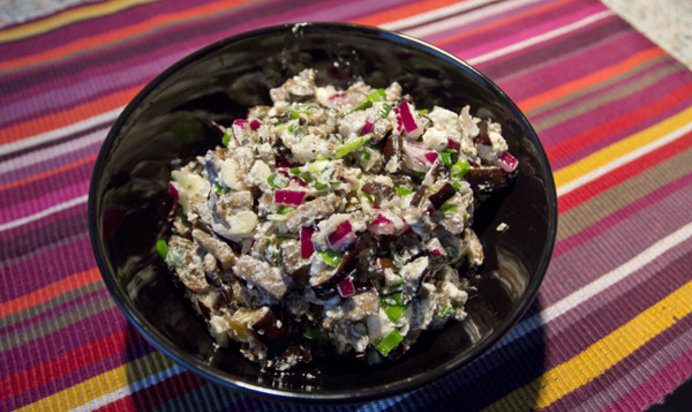 Салат из баклажанов с фетой