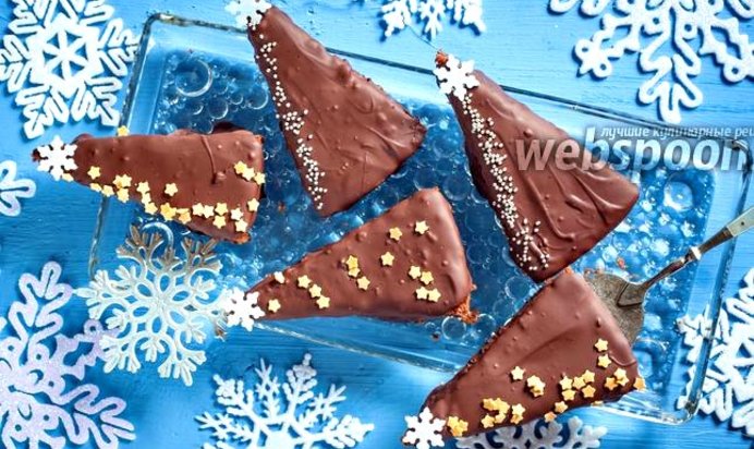 Пирожные «Шоколадные ёлки»