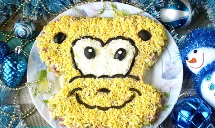 Салат Обезьянка оливье