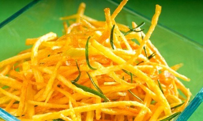 Жареная морковь с имбирем и чили по‑китайски
