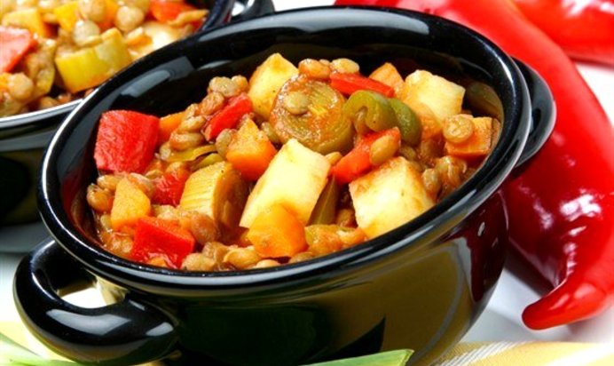 Овощное рагу с курицей