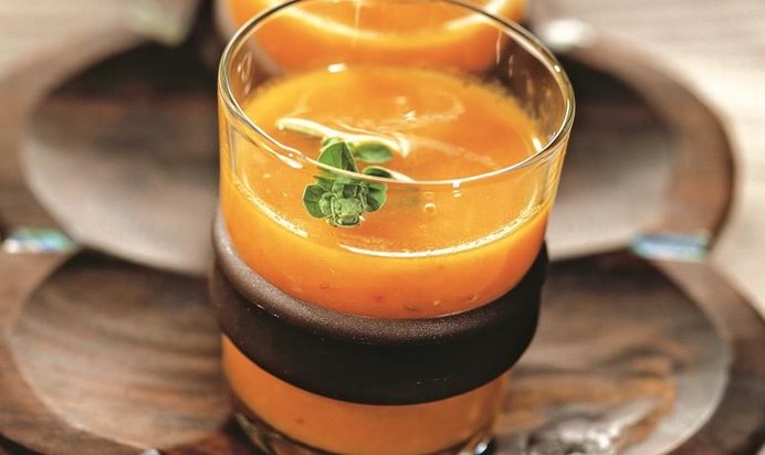 Рисовая каша с курагой и апельсиновым соком