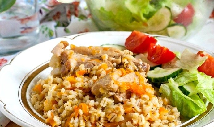 Перловка с мясом в мультиварке