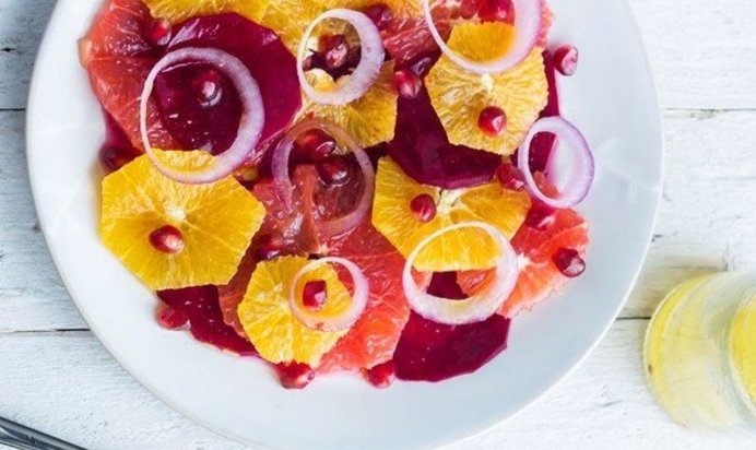 Салат со свеклой и апельсином