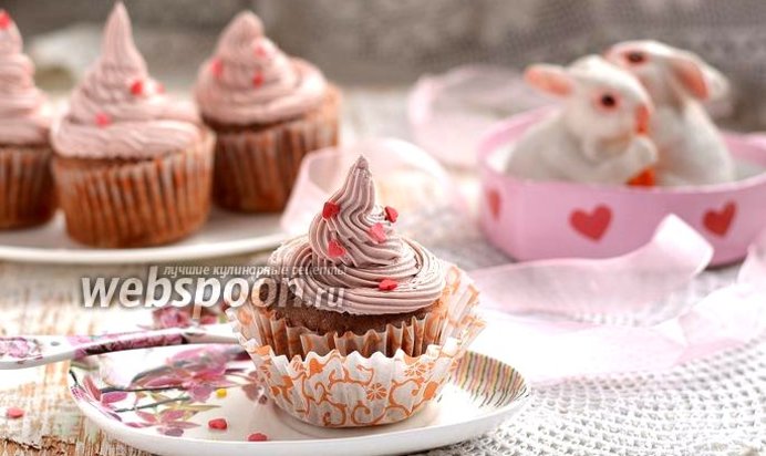 Капкейки с красным вином