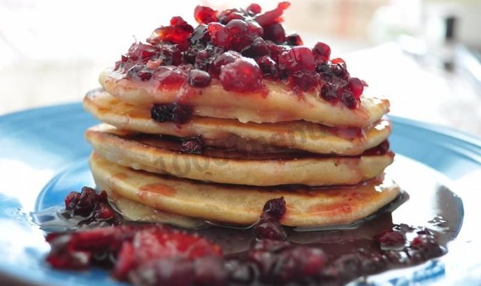 Оладьи на кефире с корицей