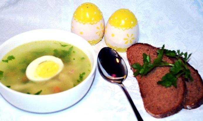 Суп на мясном бульоне