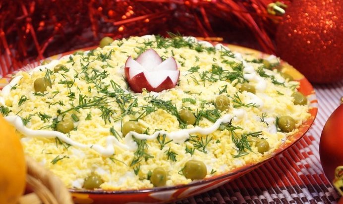 Салат «Нежный» с крабовым мясом