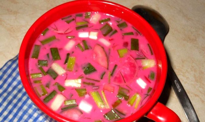 Свекольник на курином бульоне