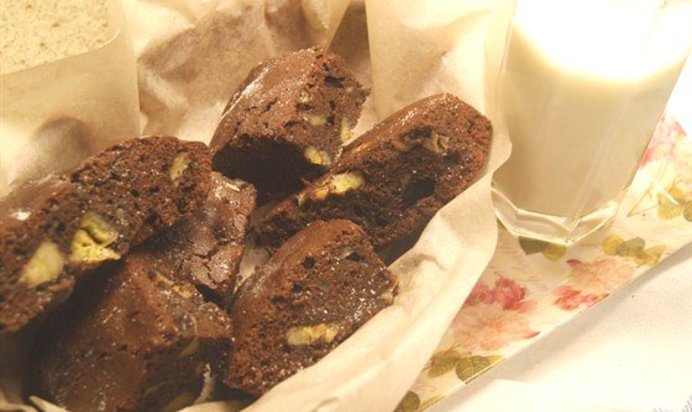 Брауни с бананом и темным шоколадом