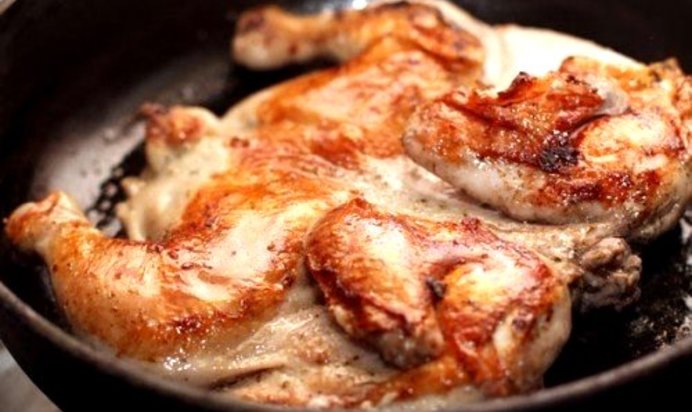 Цыпленок с чесночным соусом