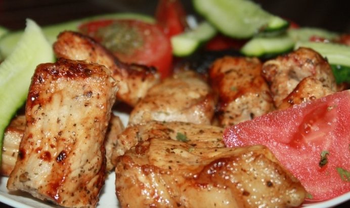 Шашлык из свиного эскалопа