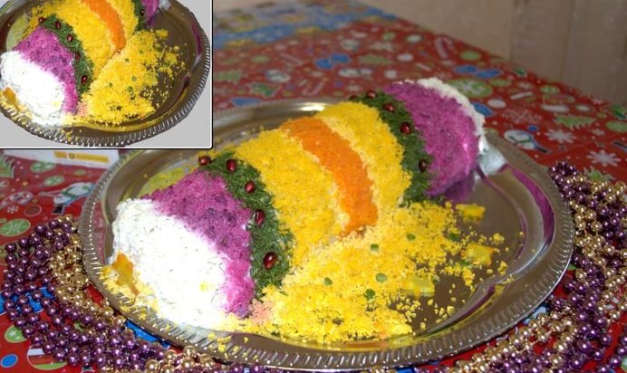 Салат Новогодняя Хлопушка