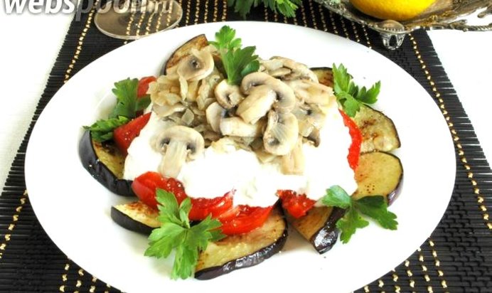 Салат с баклажанами «Сытный»