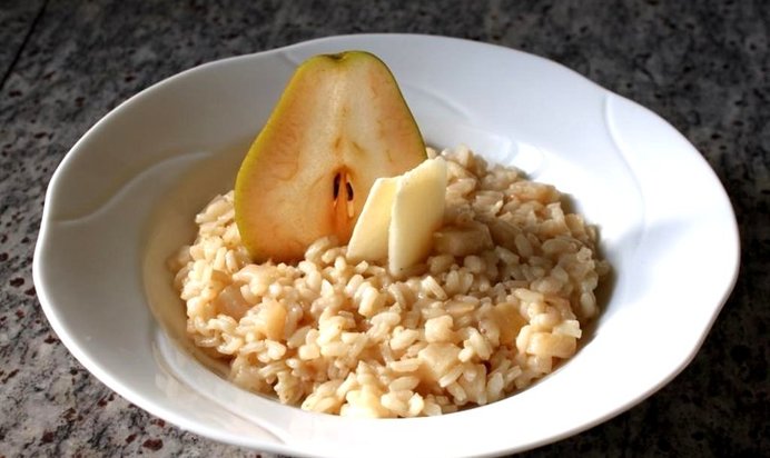 Ризотто с грушей и сыром пекорино