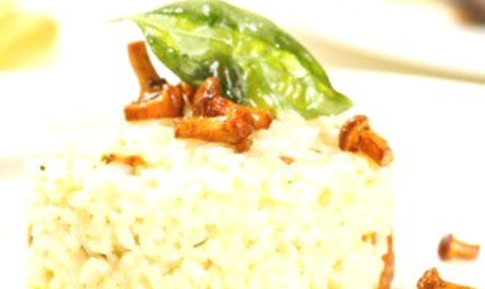 Ризотто с лисичками и пармезаном