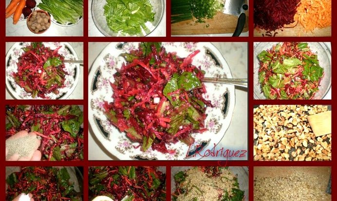 Салат со свеклой и грецкими орехами