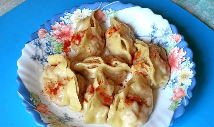 Манты с тыквой и курдючным салом