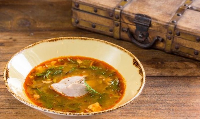 Солянка с уткой