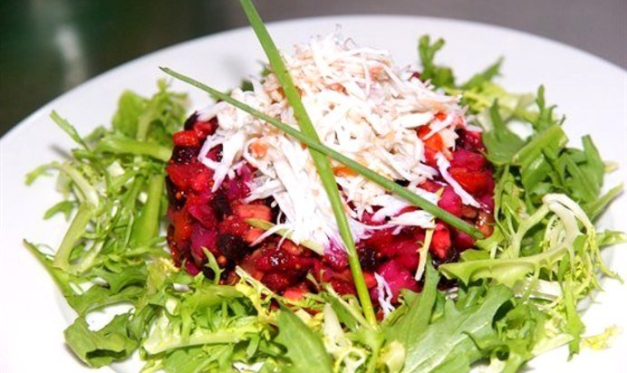 Винегрет с крабовым мясом