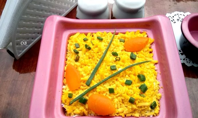 Салат Мимоза классический с сыром