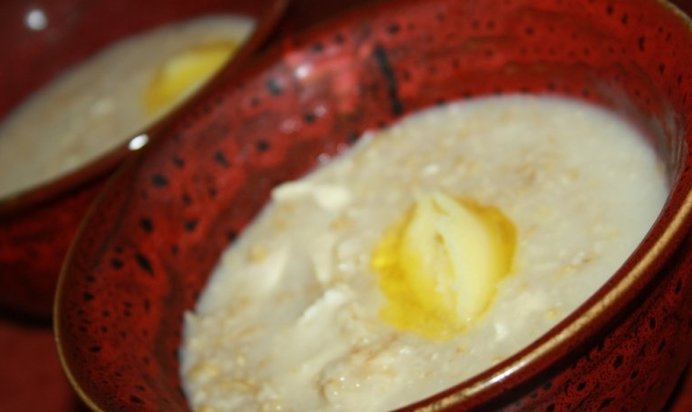 Овсяная каша с курочкой и топленым сливочным маслом