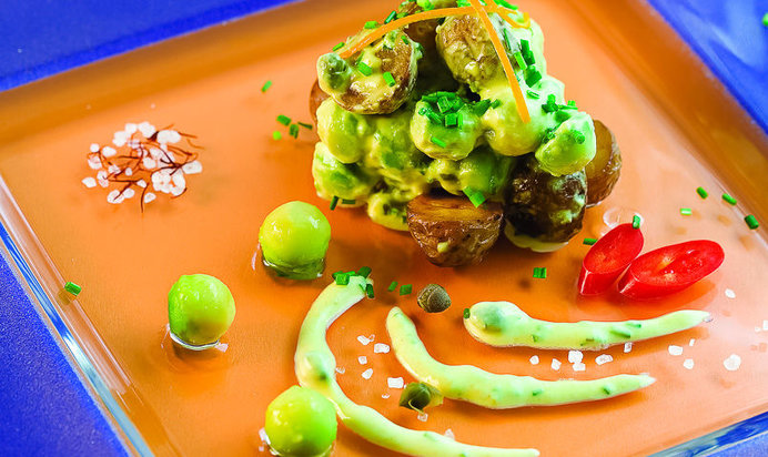 Салат из молодого картофеля с шафраном