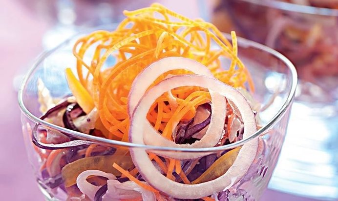 Салат из красной и белой капусты