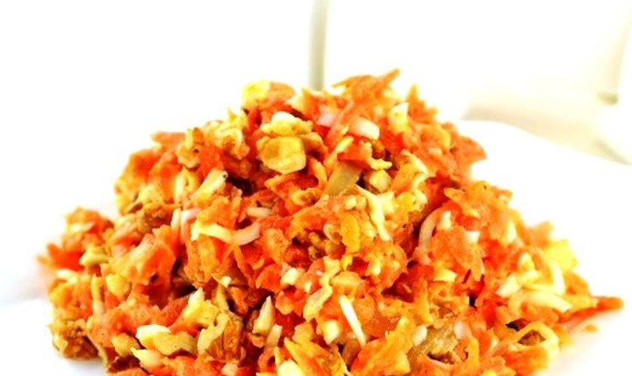 Салат из вареной моркови