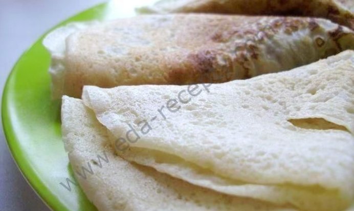 Блины вегетарианские блины на соевом молоке и воде