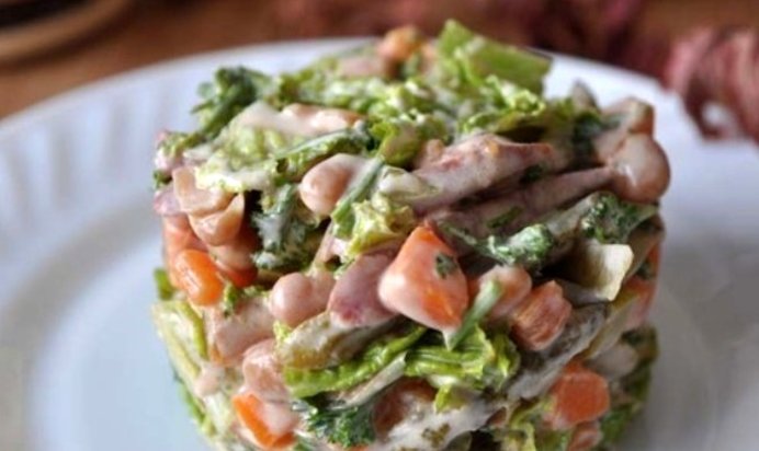 Колбасный салат по-немецки