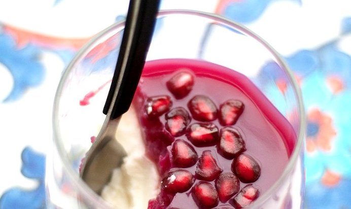 Панна-котта с гранатом