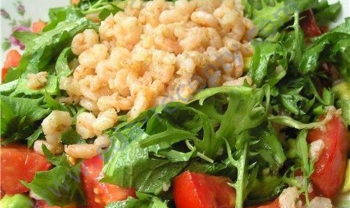 Салат с креветками по-французски