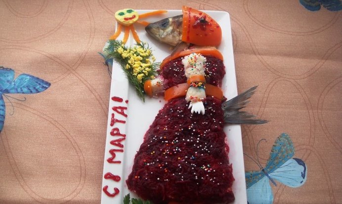 Салат Селедка в сарафане