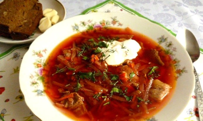 Борщ из конины