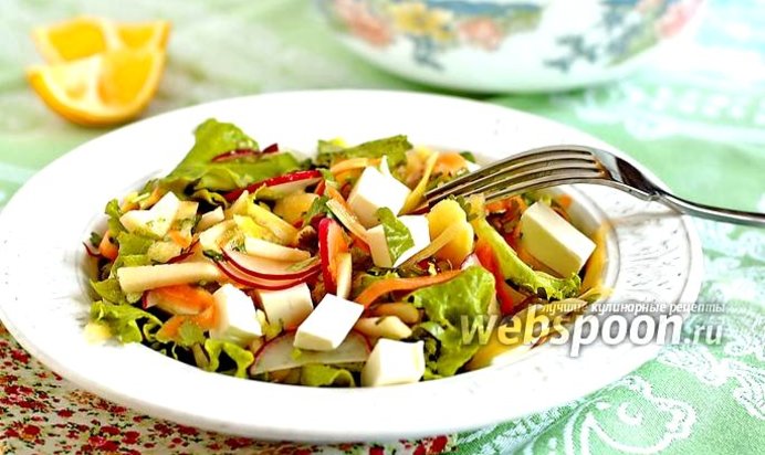 Салат из редиса и моркови