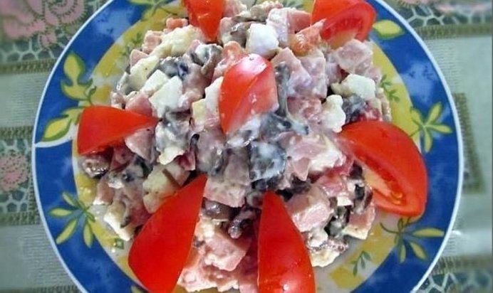 Салат ветчина сыр помидоры