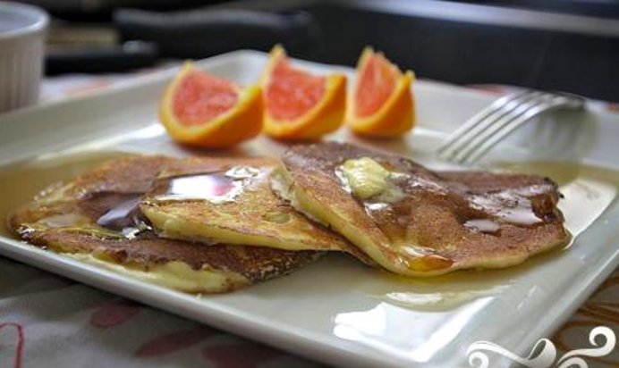 Апельсиновые оладьи с рикоттой