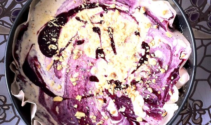 Чизкейк со смородиновым вареньем