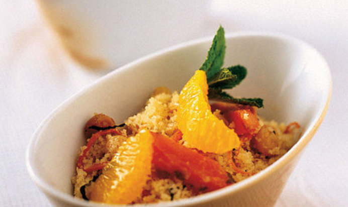 Салат из кускуса с морковью и мятой