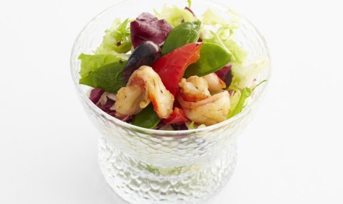Салат с креветками