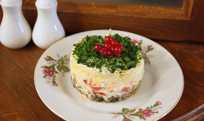 Салат Лесной с грибами